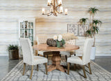 Florence 5 - piece Round Dining Set Rustic Smoke and Oatmeal - 180200 - S5A - image - 1