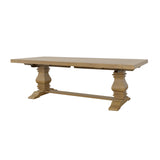 Dining Table - Florence Double Pedestal Dining Table Rustic Smoke