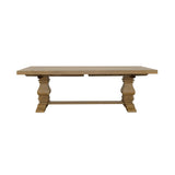 Dining Table - Florence Double Pedestal Dining Table Rustic Smoke