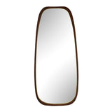 Zachari Asymmetrical Tall Mirror Gold / Woodtone - Dark Brown by Uttermost - View 1