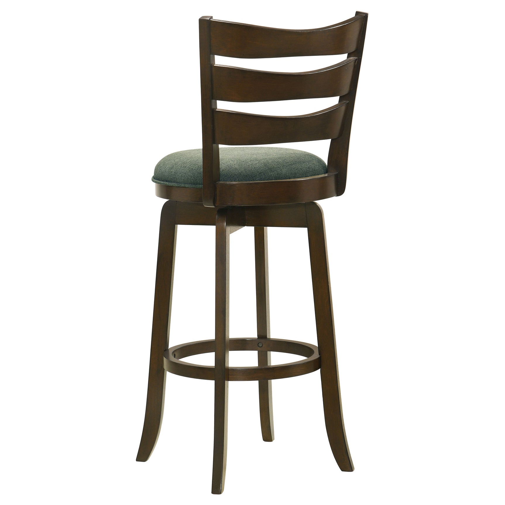 Bar Stool - Murphy Ladder Back Pub Height Swivel Bar Stool Dark Cherry and Hunter Green