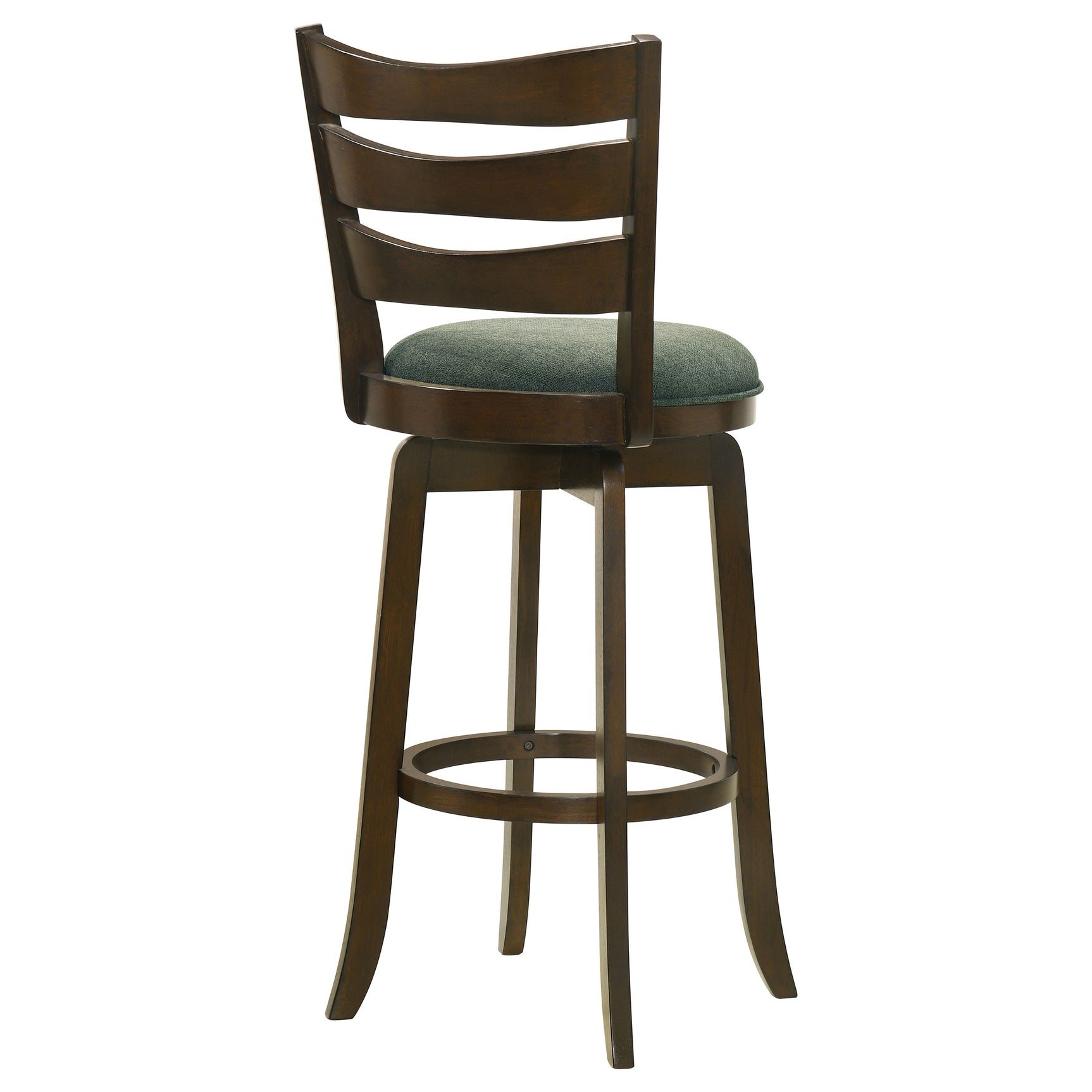 Bar Stool - Murphy Ladder Back Pub Height Swivel Bar Stool Dark Cherry and Hunter Green