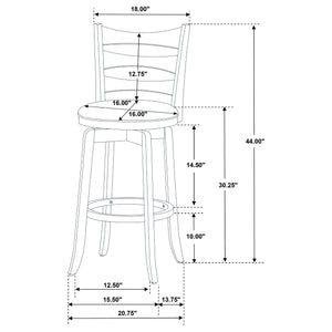 Bar Stool - Murphy Ladder Back Pub Height Swivel Bar Stool Dark Cherry and Hunter Green