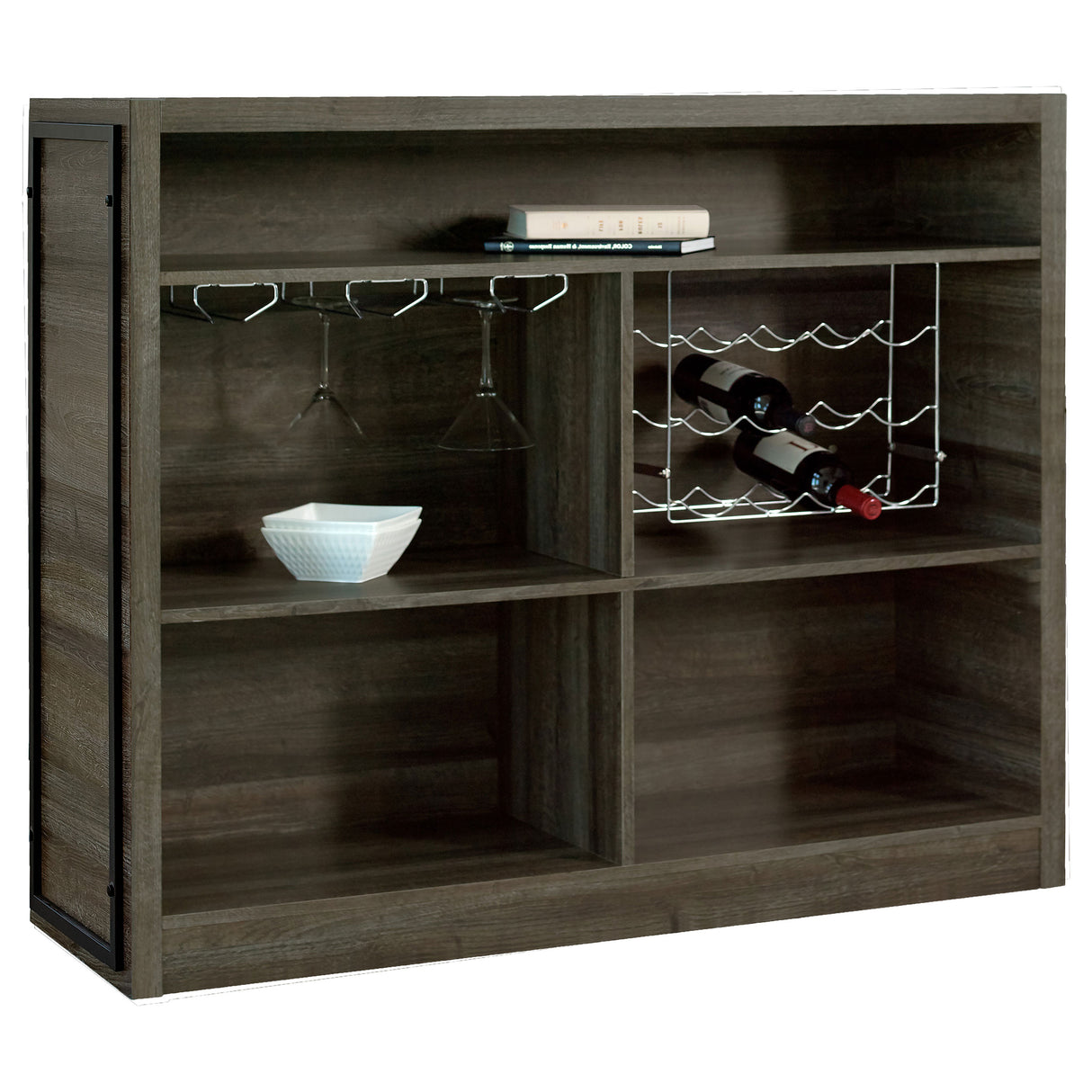 Home Bar - Joe 5-shelf Bar Unit Aged Oak