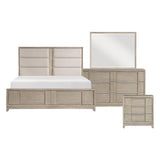 McKewen Light Gray Ash Veneer Platform Bedroom Set with Storage – Homelegance