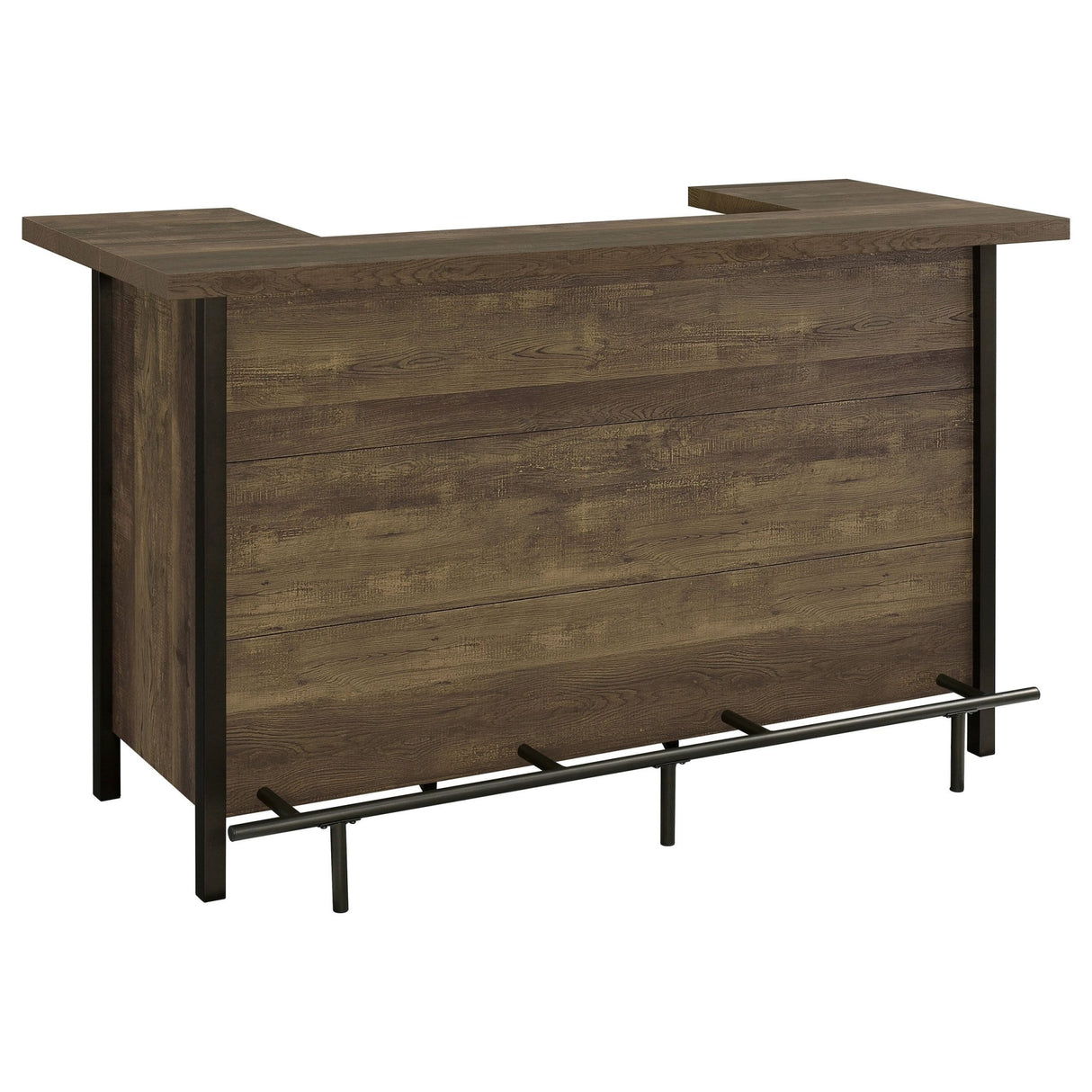 Bellemore Rectangular Storage Bar Unit Rustic Oak | Coaster | Home Elegance USA