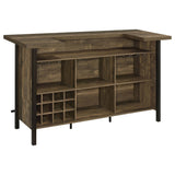 Bellemore Rectangular Storage Bar Unit Rustic Oak | Coaster | Home Elegance USA