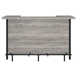 Bellemore Bar Unit with Footrest Grey Driftwood and Black | Coaster - 182105 - Home Elegance USA - 4