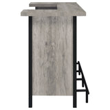 Bellemore Bar Unit with Footrest Grey Driftwood and Black | Coaster - 182105 - Home Elegance USA - 9