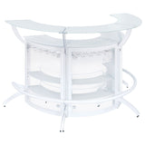 Dallas 2 - shelf Curved Home Bar White and Frosted Glass (Set of 3) - 182136 - S3 - image - 1