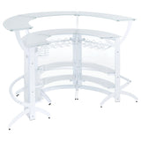 Dallas 2 - shelf Curved Home Bar White and Frosted Glass (Set of 3) - 182136 - S3 - image - 7