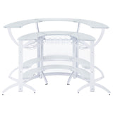 Dallas 2 - shelf Curved Home Bar White and Frosted Glass (Set of 3) - 182136 - S3 - image - 8