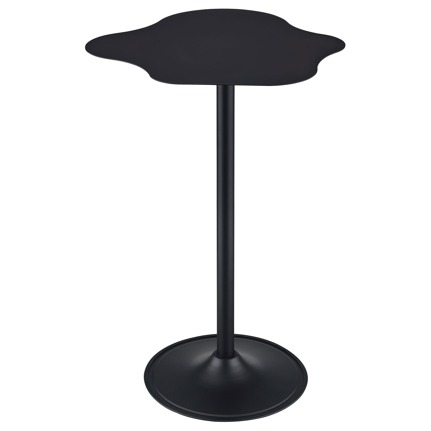 Bar Table - Keanu Pedestal Cloud-Shaped Top Bar Table Black