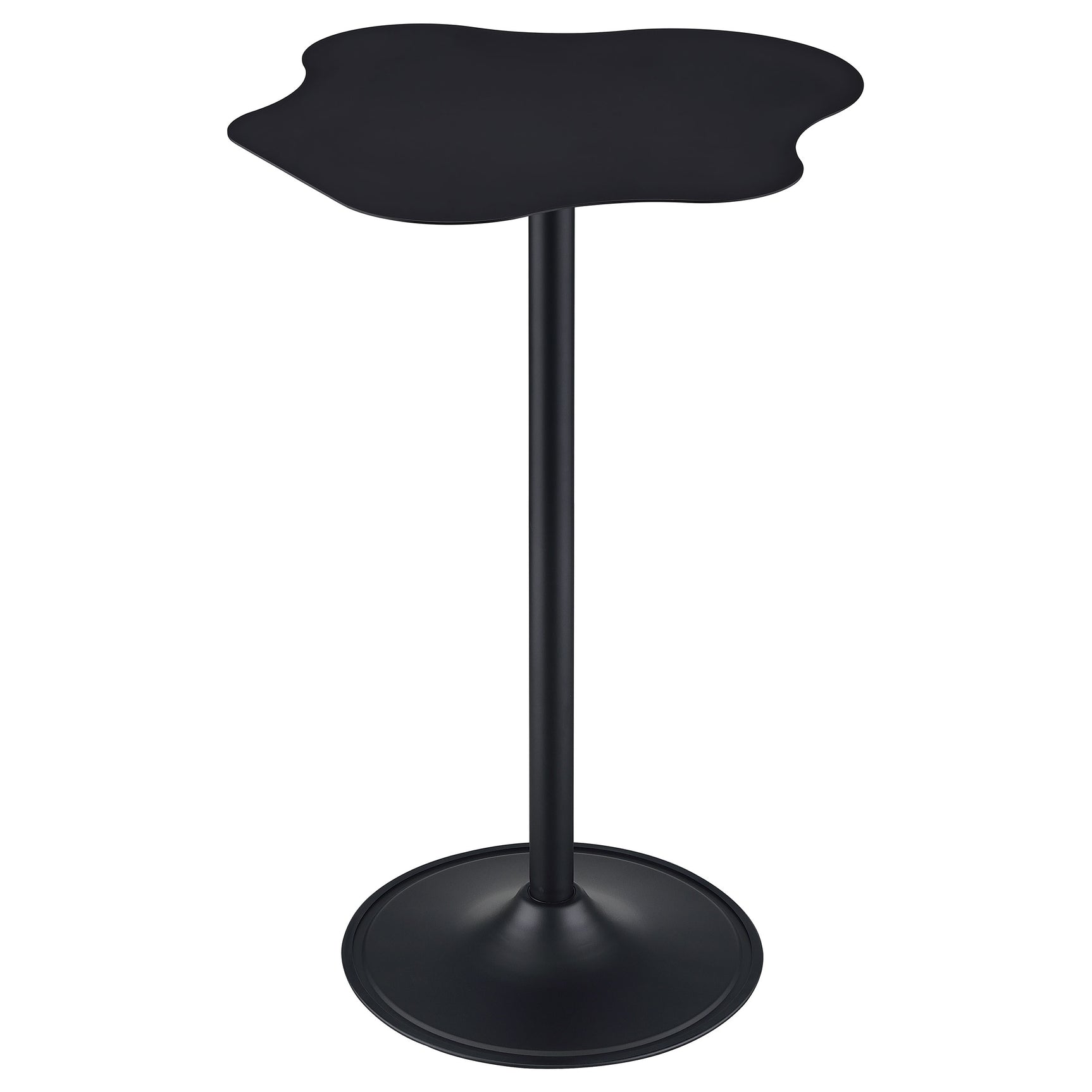 Bar Table - Keanu Pedestal Cloud-Shaped Top Bar Table Black