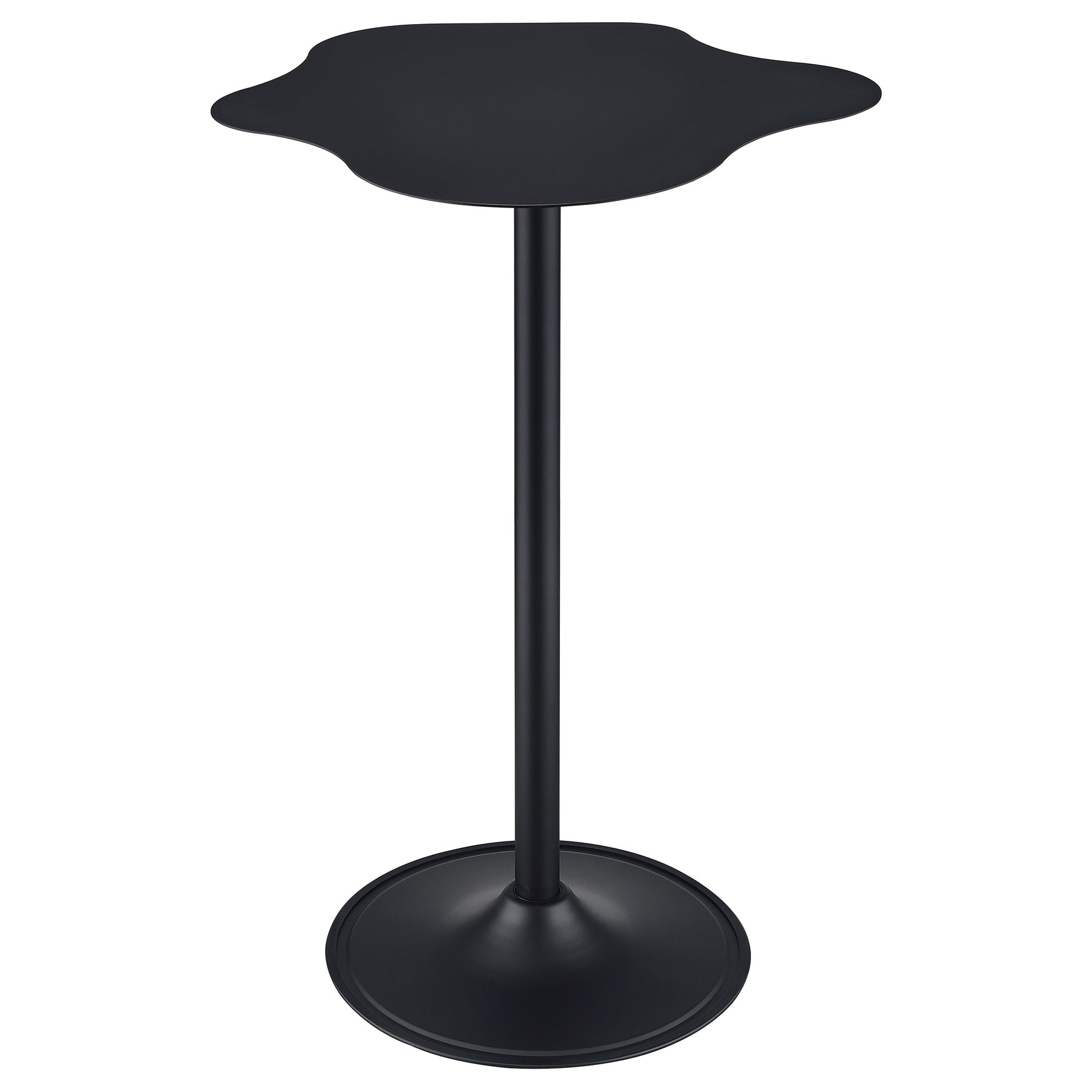 Bar Table - Keanu Pedestal Cloud-Shaped Top Bar Table Black