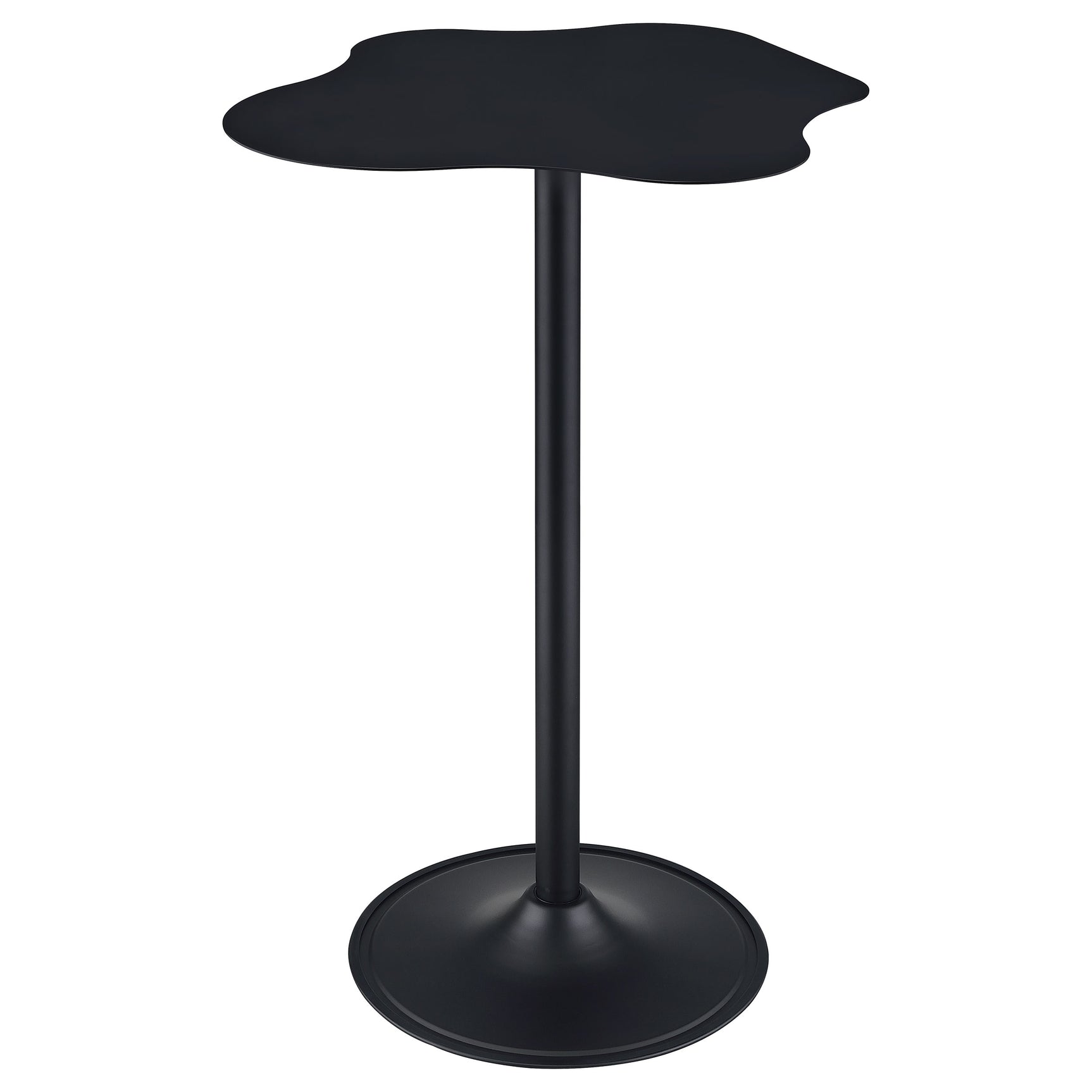 Bar Table - Keanu Pedestal Cloud-Shaped Top Bar Table Black