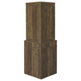 Corner Bar Cabinet - Alviso Corner Bar Cabinet with Stemware Rack Rustic Oak