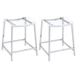 Counter Stool - Jovani Acrylic Backless Counter Height Bar Stools Clear and Chrome (Set of 2)
