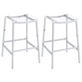 Bar Stool - Jovani Acrylic Backless Bar Stools Clear and Chrome (Set of 2)