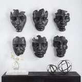 Self-Portrait Metallic Wall Decor (Set of 6) - Black by Uttermost - View 2