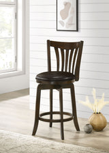 Counter Stool - Lambert Counter Height Swivel Bar Stool with Upholstered Seat Dark Cherry