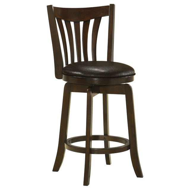 Counter Stool - Lambert Counter Height Swivel Bar Stool with Upholstered Seat Dark Cherry