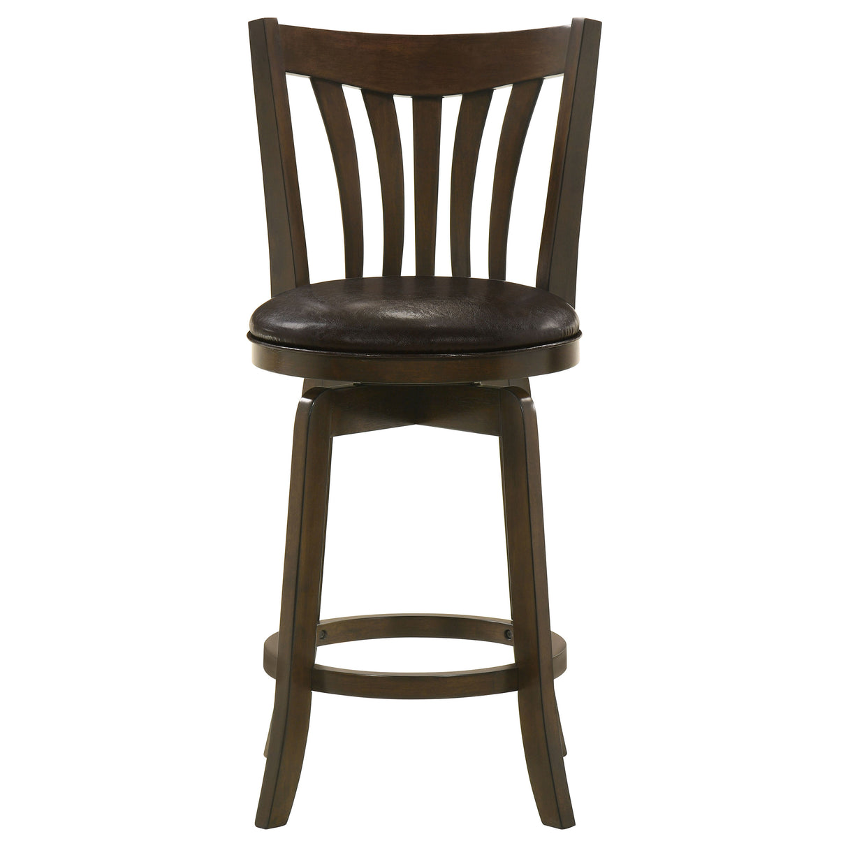 Counter Stool - Lambert Counter Height Swivel Bar Stool with Upholstered Seat Dark Cherry