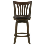 Counter Stool - Lambert Counter Height Swivel Bar Stool with Upholstered Seat Dark Cherry