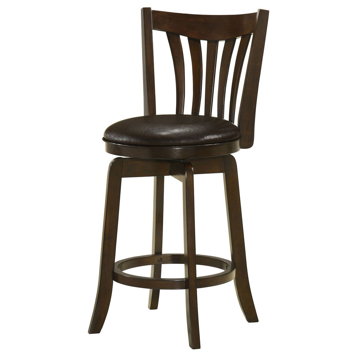 Counter Stool - Lambert Counter Height Swivel Bar Stool with Upholstered Seat Dark Cherry