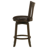 Counter Stool - Lambert Counter Height Swivel Bar Stool with Upholstered Seat Dark Cherry