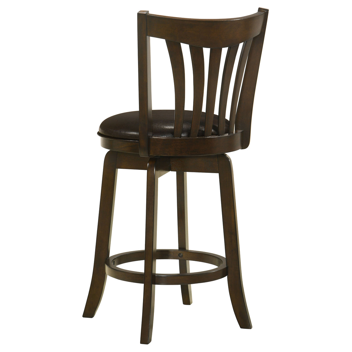 Counter Stool - Lambert Counter Height Swivel Bar Stool with Upholstered Seat Dark Cherry