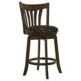 Counter Stool - Lambert Counter Height Swivel Bar Stool with Upholstered Seat Dark Cherry