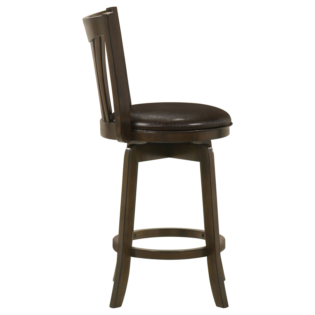 Counter Stool - Lambert Counter Height Swivel Bar Stool with Upholstered Seat Dark Cherry