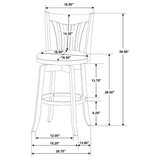 Counter Stool - Lambert Counter Height Swivel Bar Stool with Upholstered Seat Dark Cherry