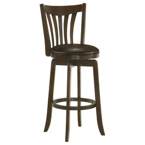 Bar Stool - Lambert Pub Height Swivel Bar Stool with Upholstered Seat Dark Cherry