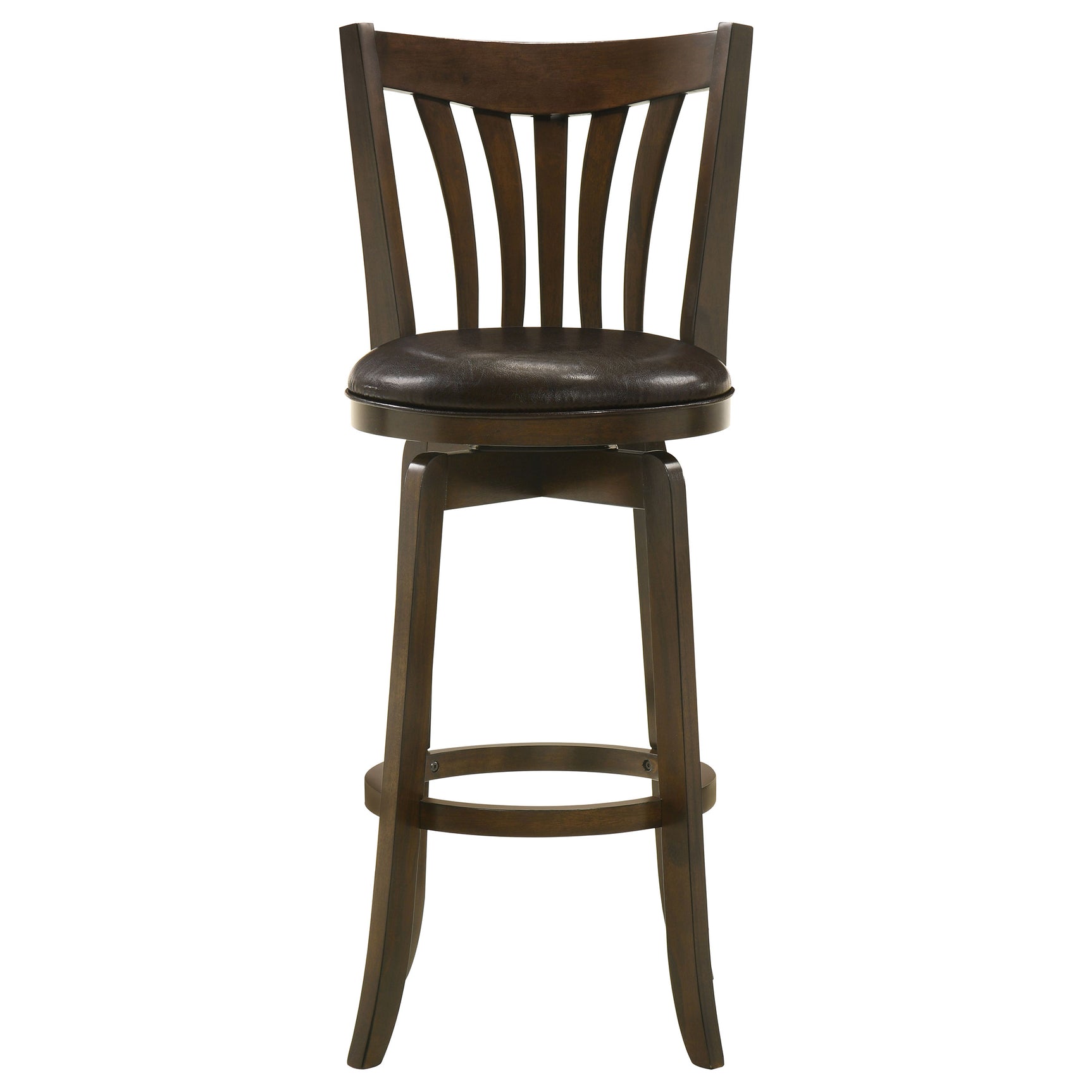 Bar Stool - Lambert Pub Height Swivel Bar Stool with Upholstered Seat Dark Cherry