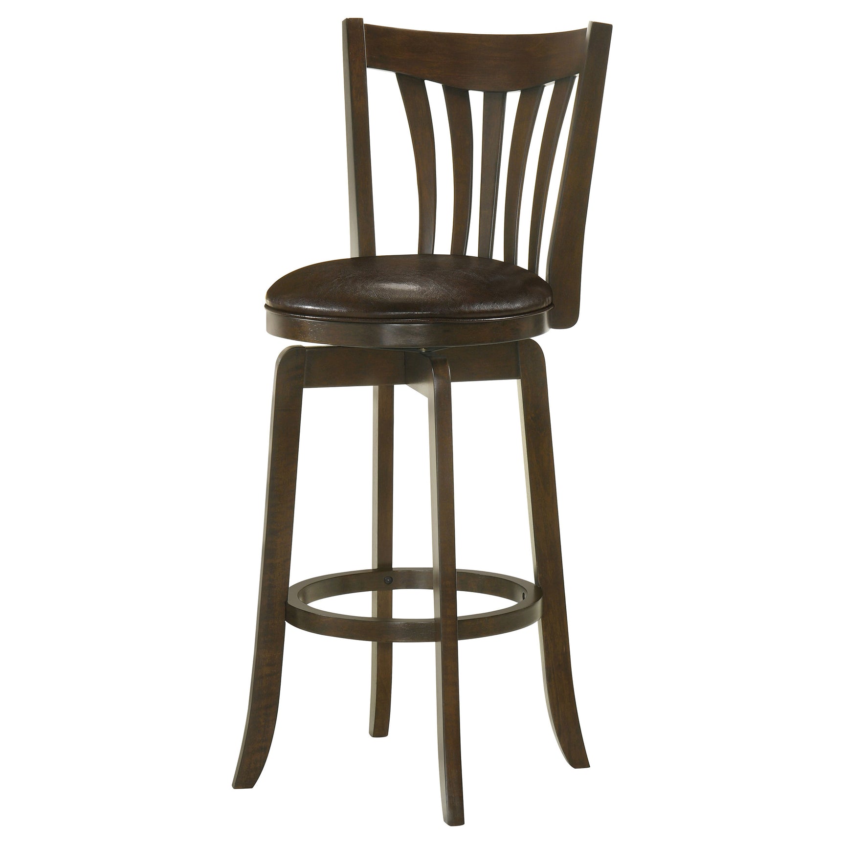 Bar Stool - Lambert Pub Height Swivel Bar Stool with Upholstered Seat Dark Cherry