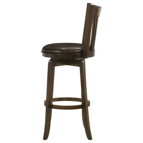 Bar Stool - Lambert Pub Height Swivel Bar Stool with Upholstered Seat Dark Cherry