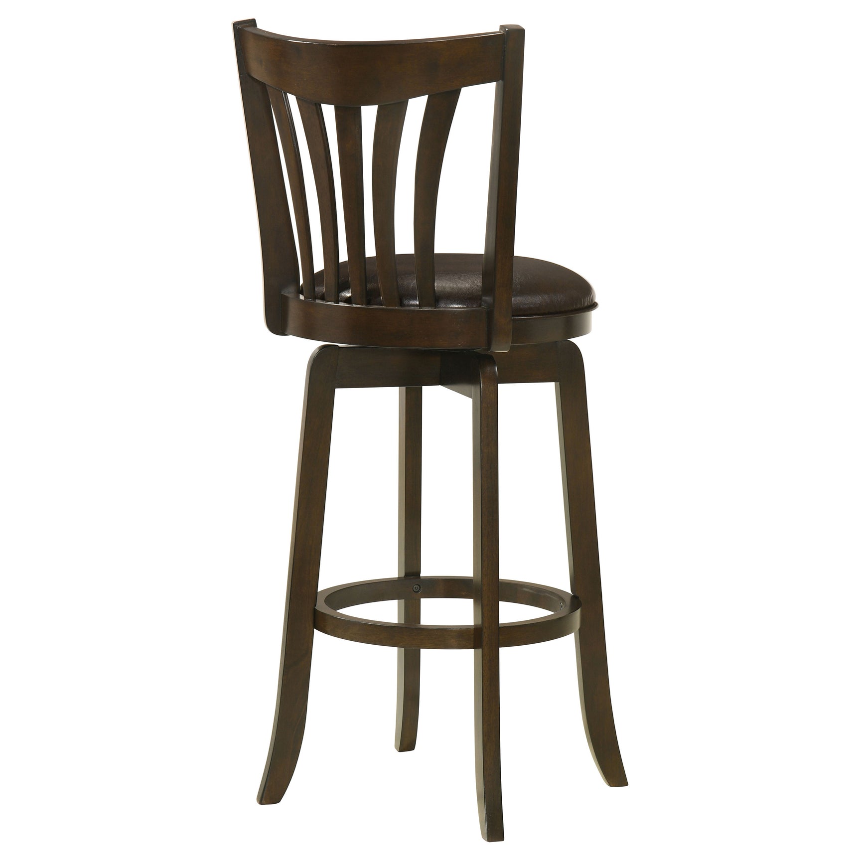 Bar Stool - Lambert Pub Height Swivel Bar Stool with Upholstered Seat Dark Cherry