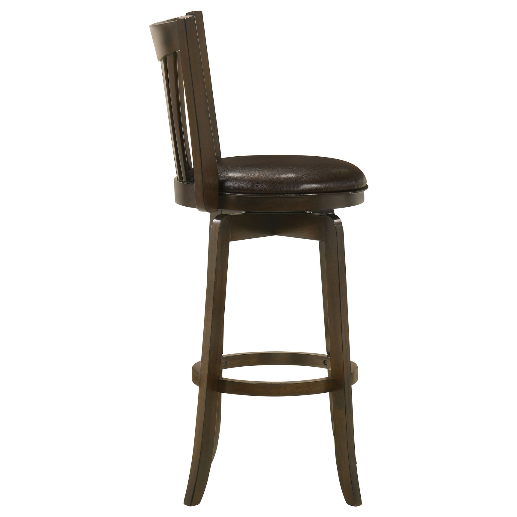 Bar Stool - Lambert Pub Height Swivel Bar Stool with Upholstered Seat Dark Cherry