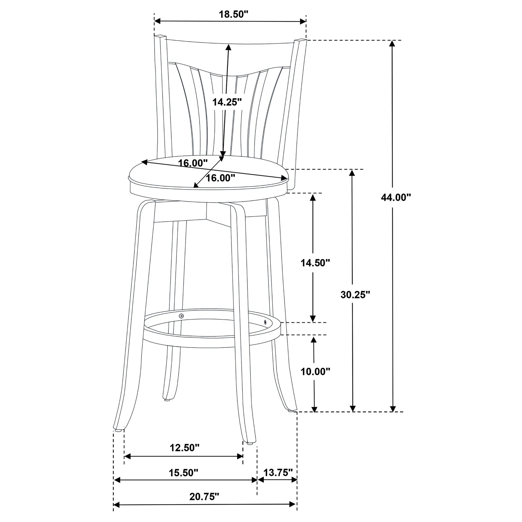 Bar Stool - Lambert Pub Height Swivel Bar Stool with Upholstered Seat Dark Cherry