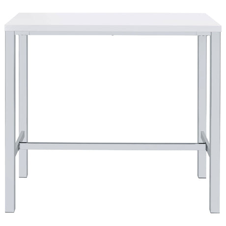 Natividad 5 - piece Bar Set White High Gloss and Chrome | Coaster | Home Elegance USA