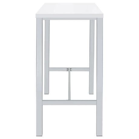 Natividad 5 - piece Bar Set White High Gloss and Chrome | Coaster | Home Elegance USA