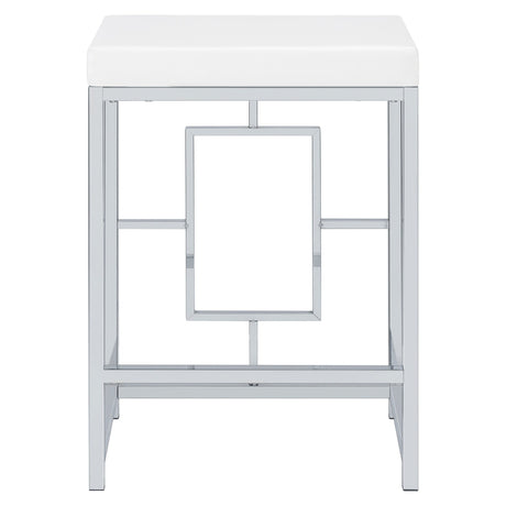 Jackson 4 - piece Multipurpose Counter Height Table Set White and Chrome | Coaster | Home Elegance USA