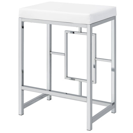 Jackson 4 - piece Multipurpose Counter Height Table Set White and Chrome | Coaster | Home Elegance USA