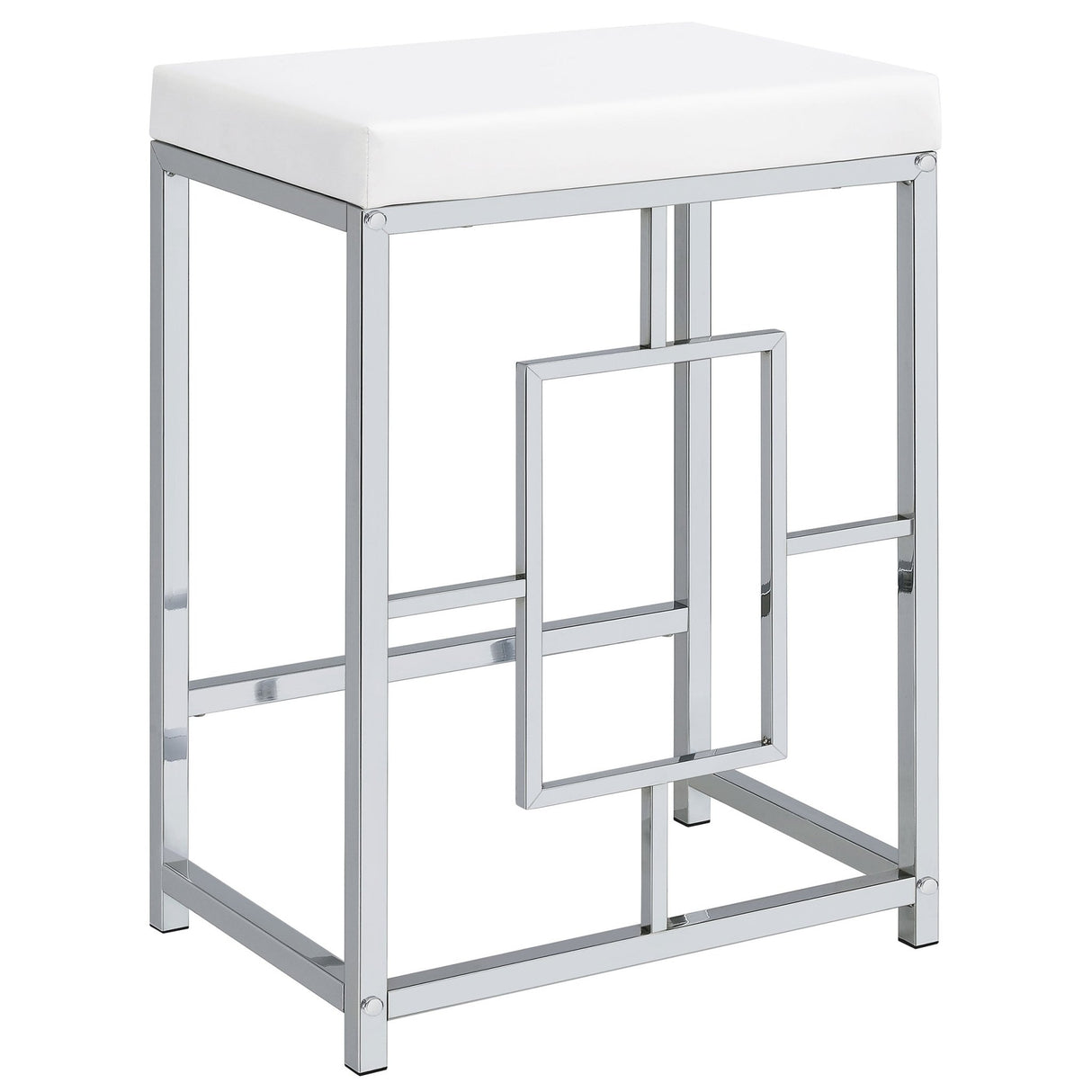 Jackson 4 - piece Multipurpose Counter Height Table Set White and Chrome | Coaster | Home Elegance USA