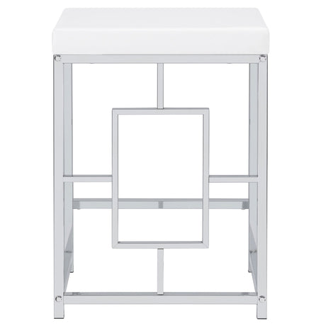 Jackson 4 - piece Multipurpose Counter Height Table Set White and Chrome | Coaster | Home Elegance USA