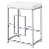 Jackson 4 - piece Multipurpose Counter Height Table Set White and Chrome | Coaster | Home Elegance USA