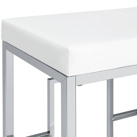 Jackson 4 - piece Multipurpose Counter Height Table Set White and Chrome | Coaster | Home Elegance USA