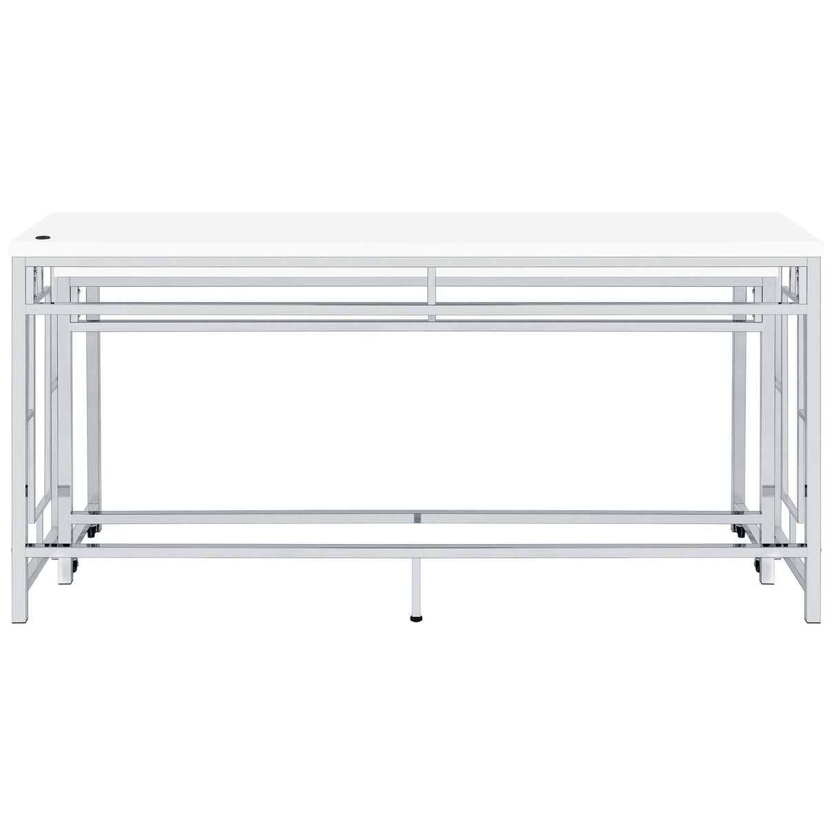 Jackson 5 - piece Multipurpose Counter Height Table Set White and Chrome | Coaster | Home Elegance USA